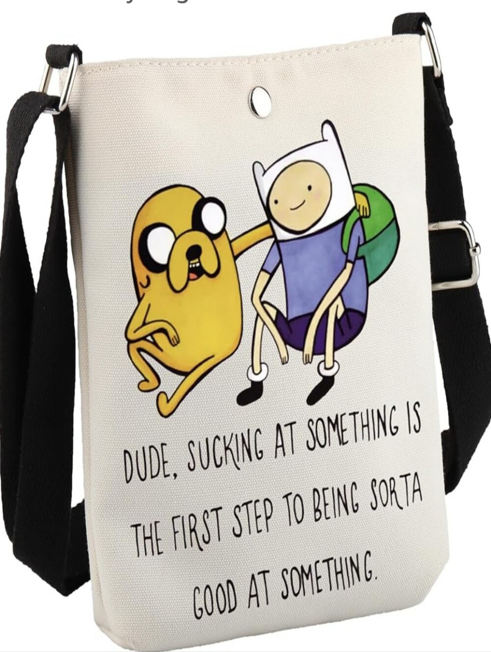 Adventure Time Finn & Jake Crossbody Bag- Dude Sucking At Something Is The...